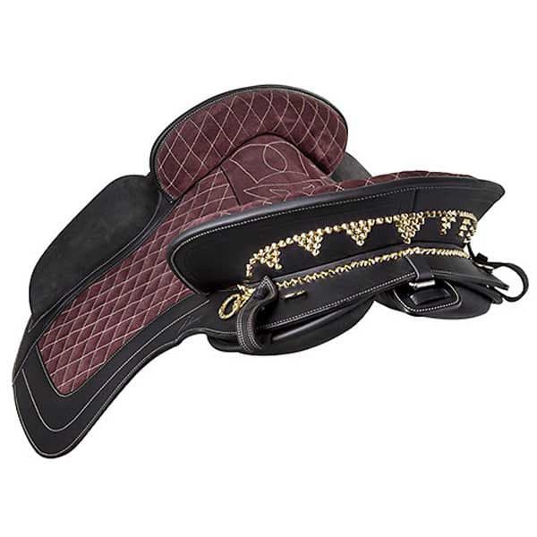 Ludomar Spansk Leather/split Bifaldon Xw Saddle Venus Royal Flexible Rød,Sort 13´´