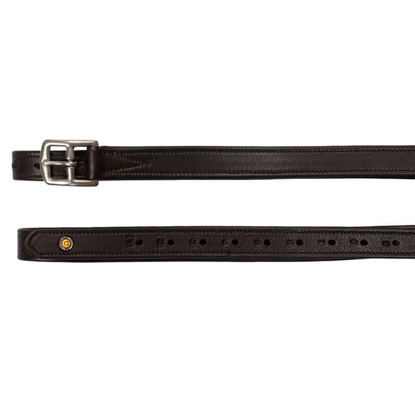 Equestro Double Curved Buckle Læderremme  155 cm