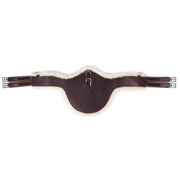 Horka Omkreds Stud Leather Sheep Fur Brun 140 cm
