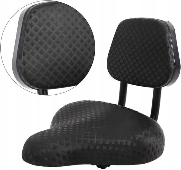 Polkupyörän satula selkänojalla Mukava ergonominen vedenpitävä satula