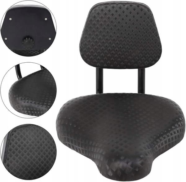 Polkupyörän satula selkänojalla Mukava ergonominen vedenpitävä satula