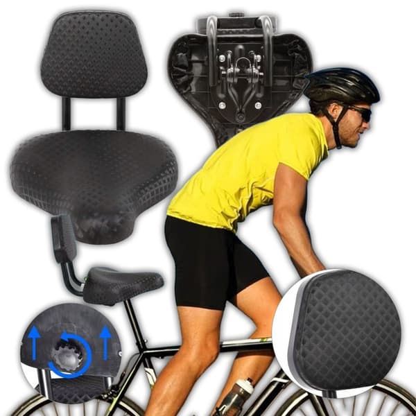 Polkupyörän satula selkänojalla Mukava ergonominen vedenpitävä satula