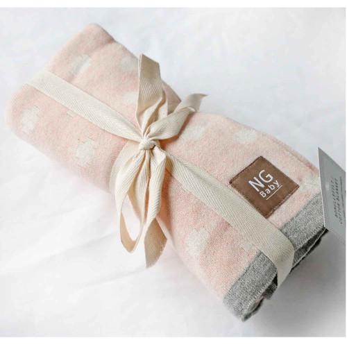 Filt Jaquardstickad Rose Cross