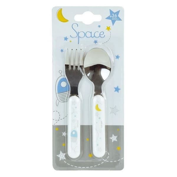 Bestickset i rostfritt stål - ROLIGT HUS - Utrymme - Längd 3,5 cm - Bredd 1 cm - Höjd 13,5 cm