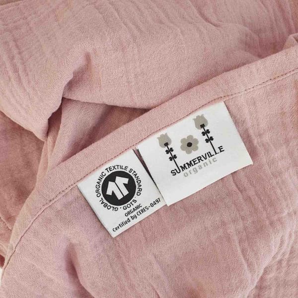 Ekologisk Babyfilt Krinklad Pale Mauve - Babynord