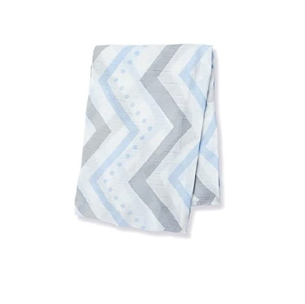 Lulujo bambu swaddle - Blå chevron - 120x120 cm - Pojke