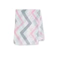 Miniatyrbild 1 av 5: Rosa Chevron bambu swaddle 120x120 cm - Lulujo - Mjukhet och mångsidighet - Girl