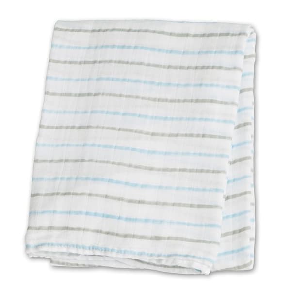 Lulujo - Muslin swaddle - Blå ränder - ELEMENT FÖR BARN