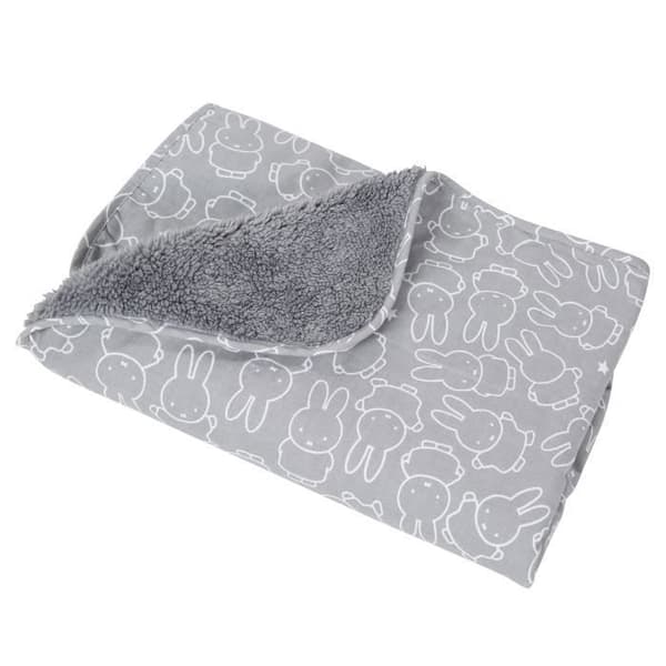 ROBA babyfilt - Miffy® - 80x80 cm - Fleece och mjuk bomull - Kaninmönster
