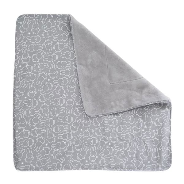ROBA babyfilt - Miffy® - 80x80 cm - Fleece och mjuk bomull - Kaninmönster