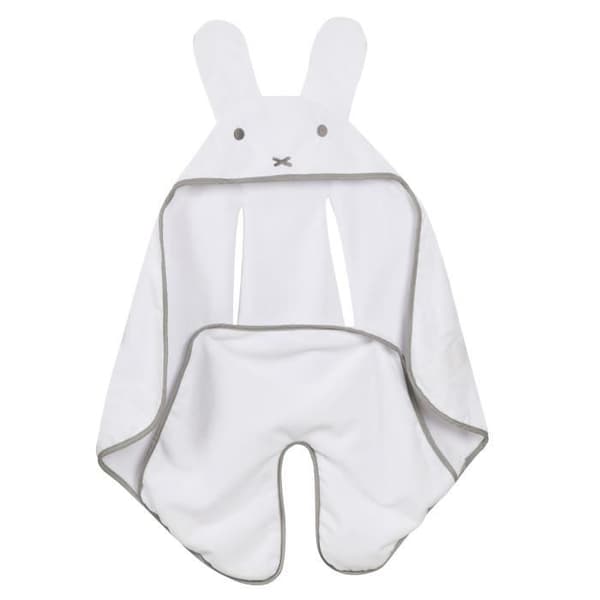 ROBA miffy® Wrap-Around Babyfilt - Vit - Universal för bilbarnstolar och barnvagnar