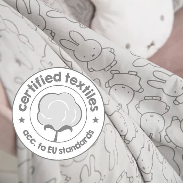 ROBA Dubbelsidig "miffy®" babyfilt - kanintryck - 80x80 cm - unisex