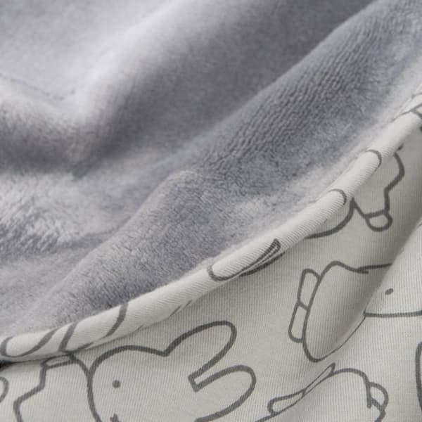 ROBA Dubbelsidig "miffy®" babyfilt - kanintryck - 80x80 cm - unisex