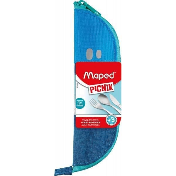 Barnbestickset - MAPED - Gaffel, Sked, Kniv - Rostfritt stål