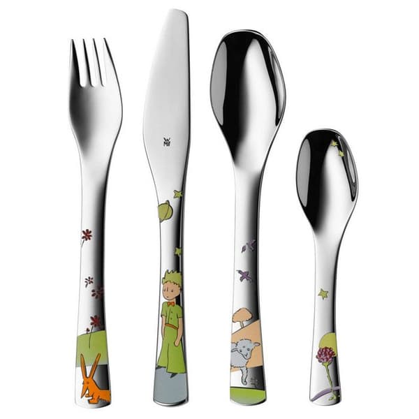 4-delade barnbestick - WMF - Little Prince - Emaljerat rostfritt stål - Tål diskmaskin