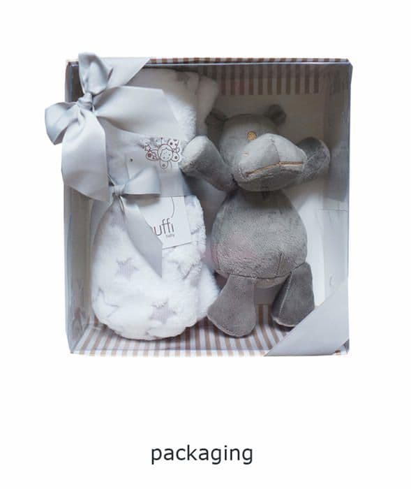 Duffi baby - 5512-11 - Filt och plysch, 90 x 75 cm, Silver Color Master Baby Home, S.L.