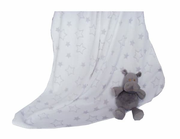 Duffi baby - 5512-11 - Filt och plysch, 90 x 75 cm, Silver Color Master Baby Home, S.L.