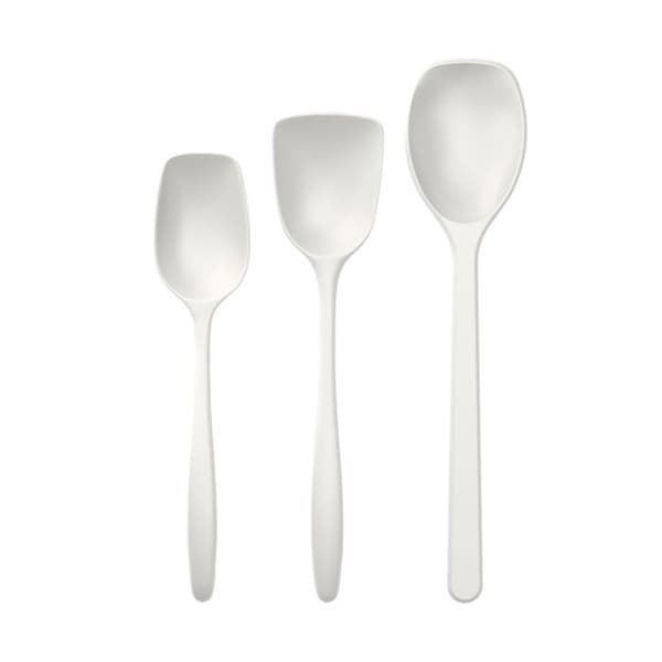 Set med 3 vita skedar - Rosti