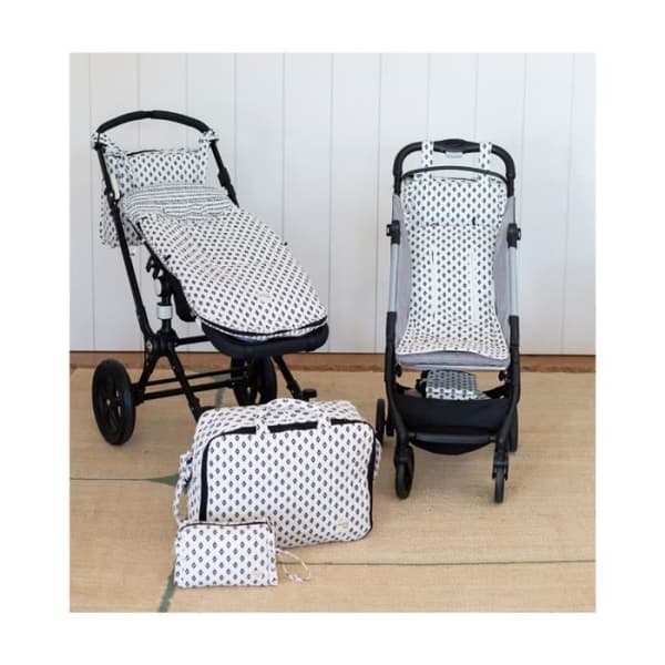 2 i 1 Boho Chic Angel's Nest - Walking Mum - Svart och vitt - Bomull - Blandat - Baby