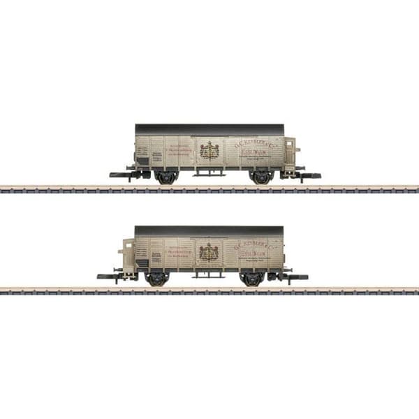 Märklin 82553 SET med 2 täckta godsvagnar Kessler sjötransport av DRG