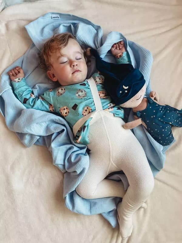Muslin swaddle | Tæppe 120x120 cm Lyseblå