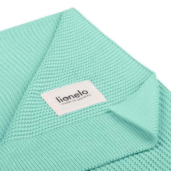 Bambufilt för baby - LIONELO - 100% bambucotton - 75 x 100 cm - Barnvagnsfilt - Hypoallergenisk - Turkos