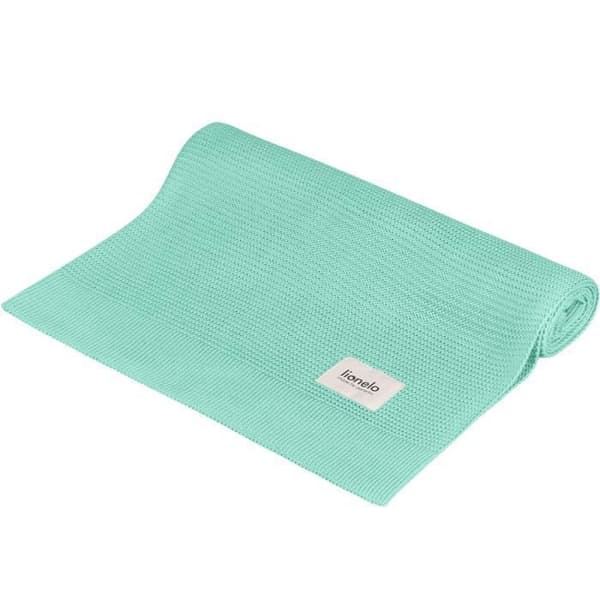 Bambufilt för baby - LIONELO - 100% bambucotton - 75 x 100 cm - Barnvagnsfilt - Hypoallergenisk - Turkos