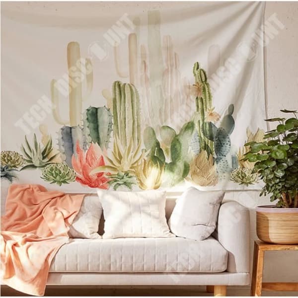 TD® India Vägghängande Gobeläng Kaktusmatta Vägghängande Hippie Mandala Överkast
