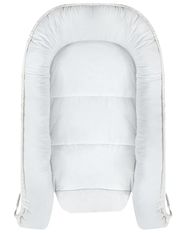 Vendbar babykokon i lysegrøn og hvid bomuld 55 x 90 cm til nyfødte og spædbørn