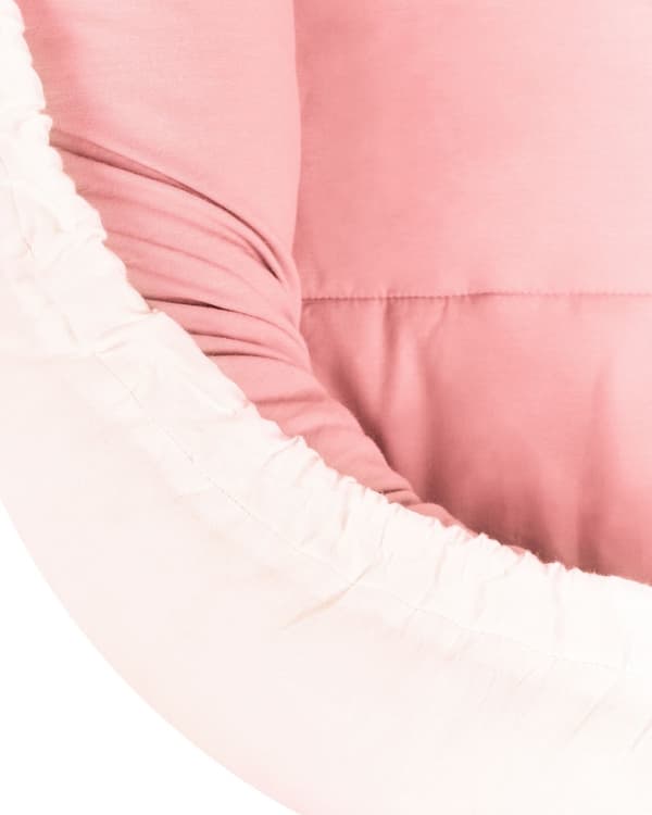 Vendbar babykokon i pink og beige bomuld 55 x 90 cm til nyfødte og spædbørn