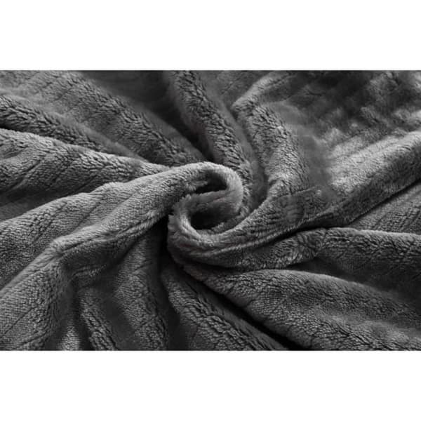 Mikrofleece-filt 150x230 cm grå - 360gsm