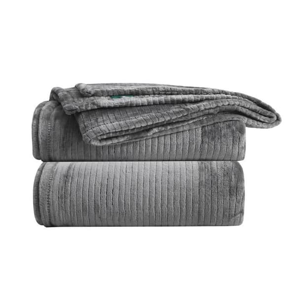 Mikrofleece-filt 150x230 cm grå - 360gsm