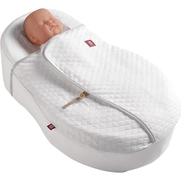 Cocoonacover 2,5 tog babyfilt - RÖTT SLOTT - Vit