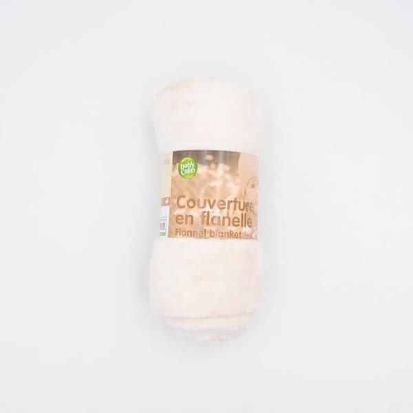 BABYCALIN Babyfilt Ecru Flanell - 75 x 100 cm