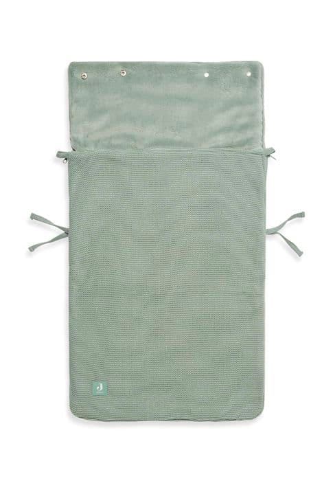Fotpåse Jollein - 025-811-65371 - Stickad fotpåse för babyskydd stengrön 82 x 42 cm