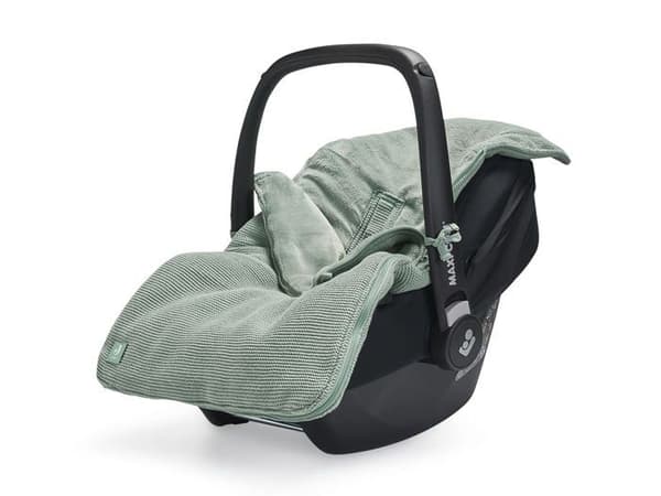 Fotpåse Jollein - 025-811-65371 - Stickad fotpåse för babyskydd stengrön 82 x 42 cm