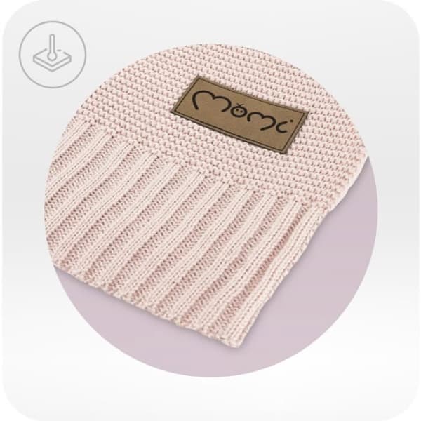 MoMi HUG Bamboo babyfilt - supermjuk och skön - 80x110 cm - Rosa