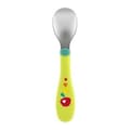 Miniatyrbild 3 av 5: Bestickset - Chicco - My First Green Stainless Steel Tip Bestick - Ergonomiskt och roligt - För spädbarn över 18m