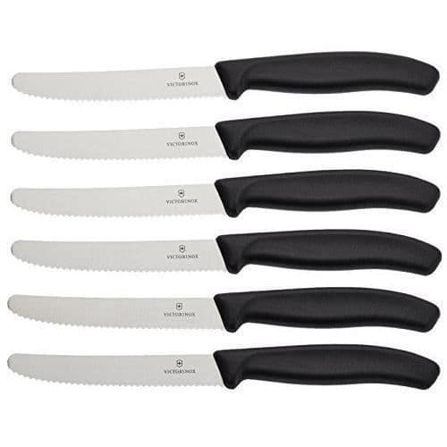 Victorinox Set med 6 bord-/brödknivar Svart - 67833.S6