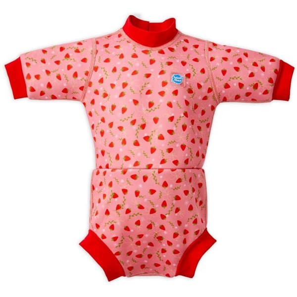Spruta runt - HNWSFS - Glad våtdräkt och babysimblöja, Jordgubbsfält, 0-4 månader Unisex baby