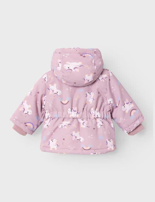 Edredon - täcke - babypläd Name it - 13229825 - Nbfmaxi AOP Kort Jacka, Lila, 2 Månader Baby Flicka