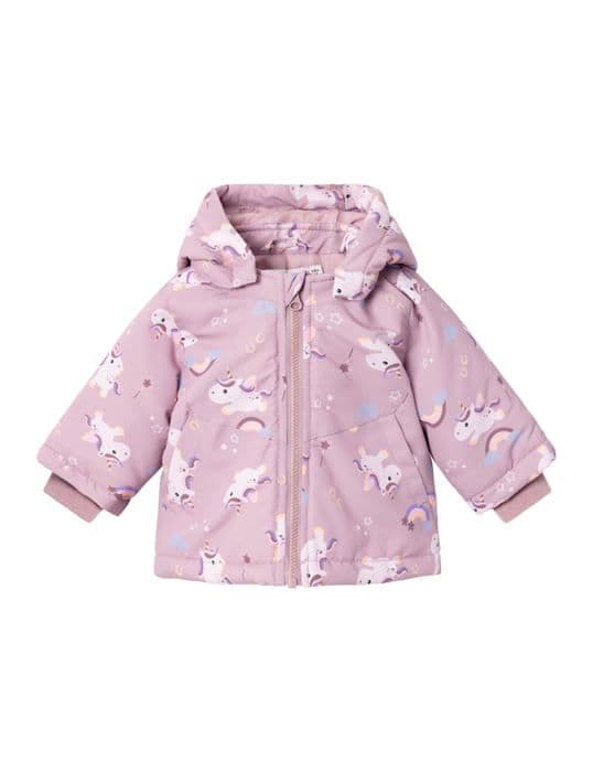 Edredon - täcke - babypläd Name it - 13229825 - Nbfmaxi AOP Kort Jacka, Lila, 2 Månader Baby Flicka