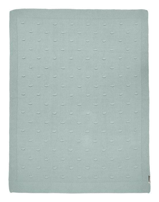 Meyco Baby Knots täcke för barnsäng - sten grön - 75x100cm - 1.0 TOG