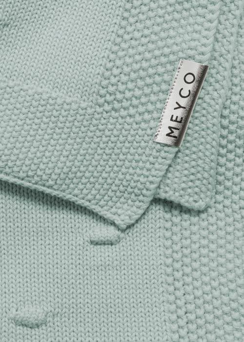 Meyco Baby Knots täcke för barnsäng - sten grön - 75x100cm - 1.0 TOG