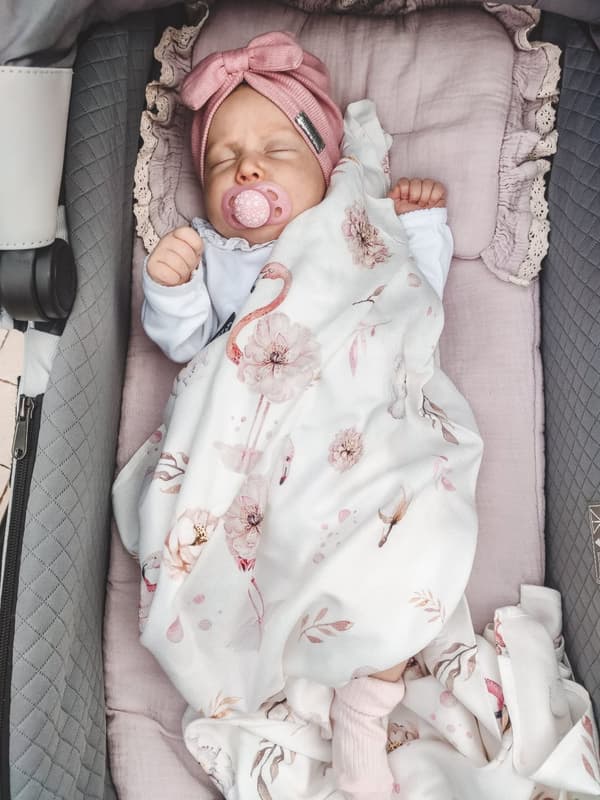 Bambu-swaddle - Nallebjörnar med ballonger 110x110