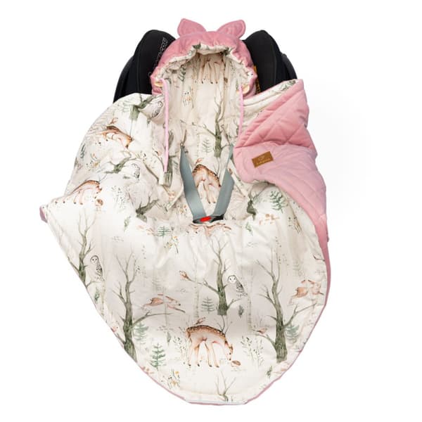 Bilsædebetræk - Forest Paradise, pink