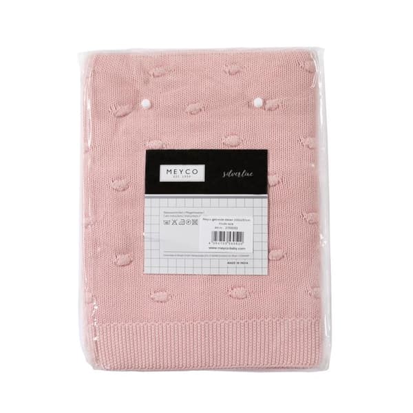 Meyco Baby Knots täcke för spjälsäng - rosa - 75x100cm - 1.0 TOG