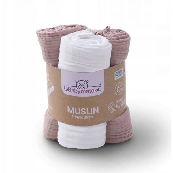 Multitex 3-pack av muslinlakan, storlek 70x80