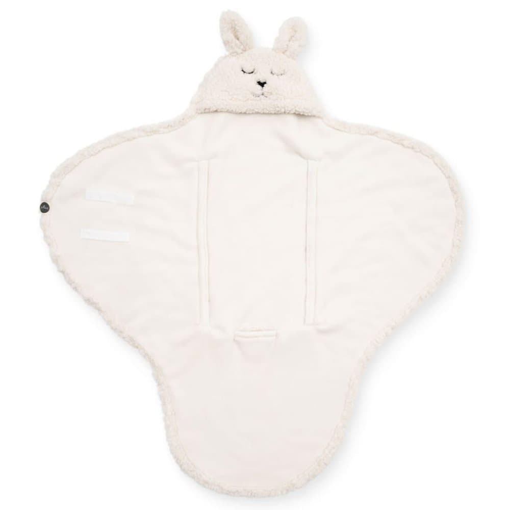 Jollein svøbetæppe Bunny råhvid