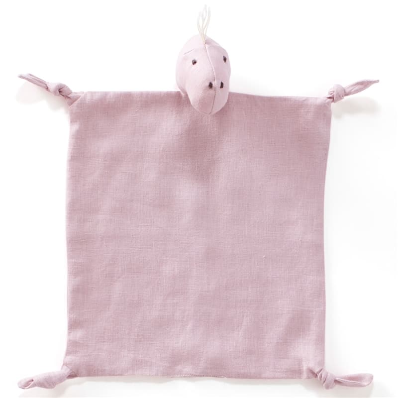 Kids Concept Snuttefilt Dino linne rosa